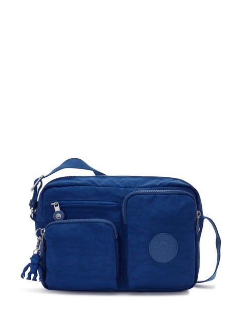 KIPLING ALBENA M Shoulder bag with pockets deep sky blue - Women’s Bags