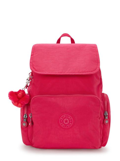 KIPLING CITY ZIP S Backpack with flap pink confetti - Women’s Bags
