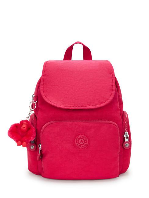 KIPLING CITY ZIP MINI Small backpack with flap pink confetti - Women’s Bags