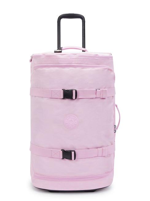 KIPLING AVIANA M Medium size trolley blooming pink - Semi-rigid Trolley Cases