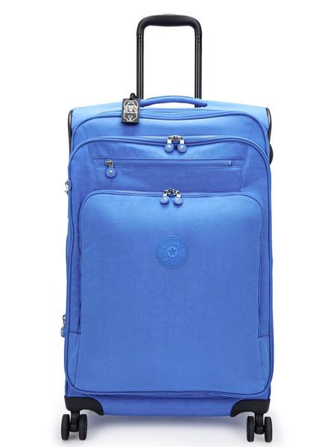 KIPLING NEW YOURI SPIN M Medium size trolley havana blue - Semi-rigid Trolley Cases