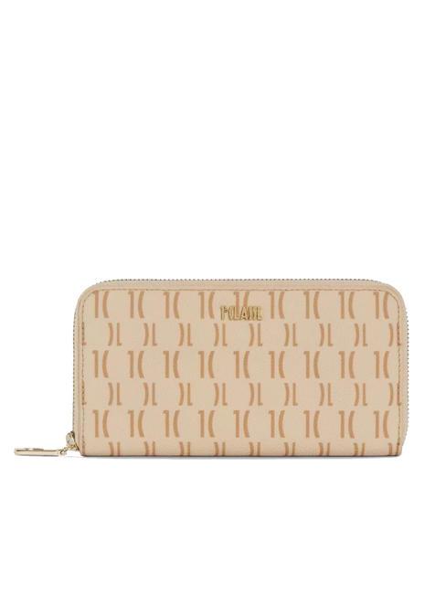 ALVIERO MARTINI PRIMA CLASSE MONOGRAM  Medium zip around wallet cream - Women’s Wallets