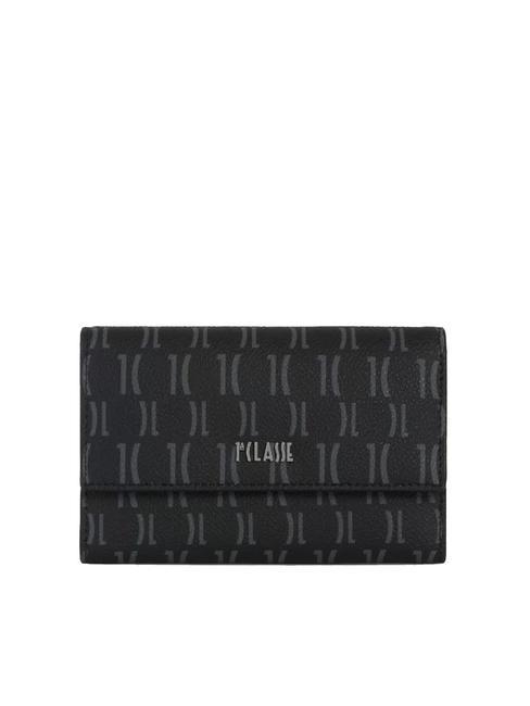 ALVIERO MARTINI PRIMA CLASSE MONOGRAM  Women's Medium Wallet Black - Women’s Wallets