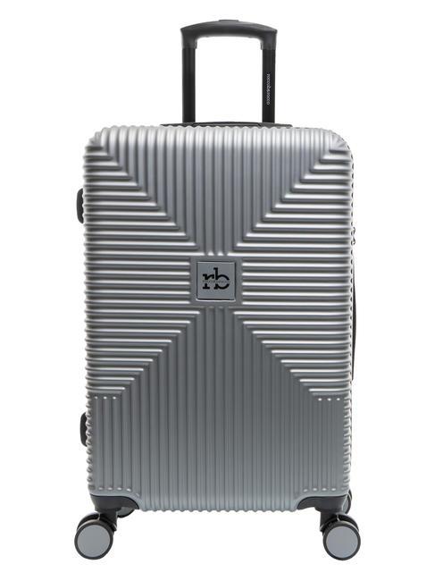 ROCCOBAROCCO ADVENTURE Medium size trolley middle grey - Rigid Trolley Cases