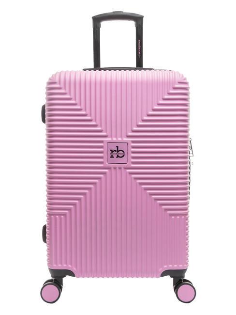 ROCCOBAROCCO ADVENTURE Medium size trolley pinky - Rigid Trolley Cases