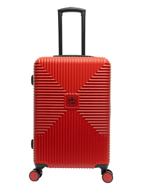 ROCCOBAROCCO ADVENTURE Medium size trolley red - Rigid Trolley Cases