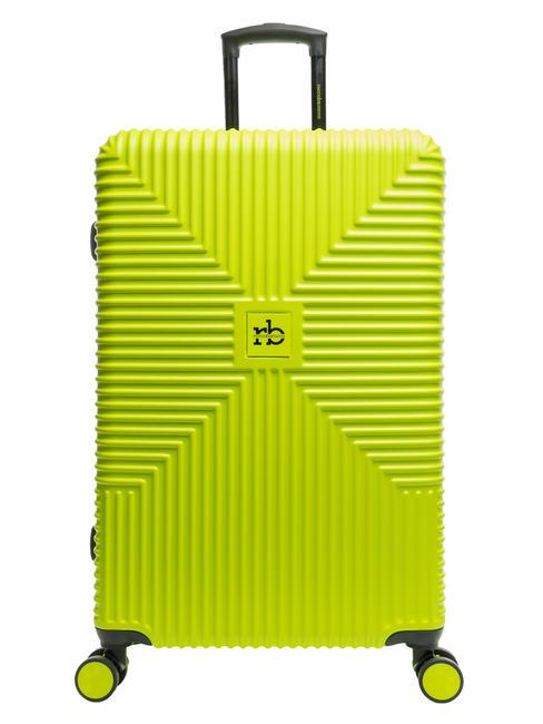 ROCCOBAROCCO ADVENTURE Large size trolley acid green - Rigid Trolley Cases