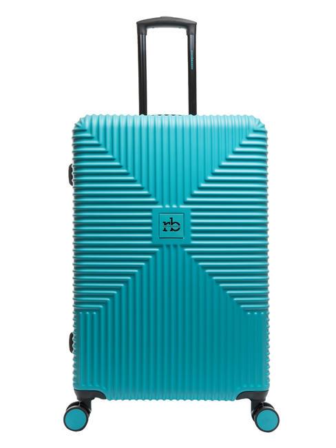 ROCCOBAROCCO ADVENTURE Large size trolley surf blue - Rigid Trolley Cases