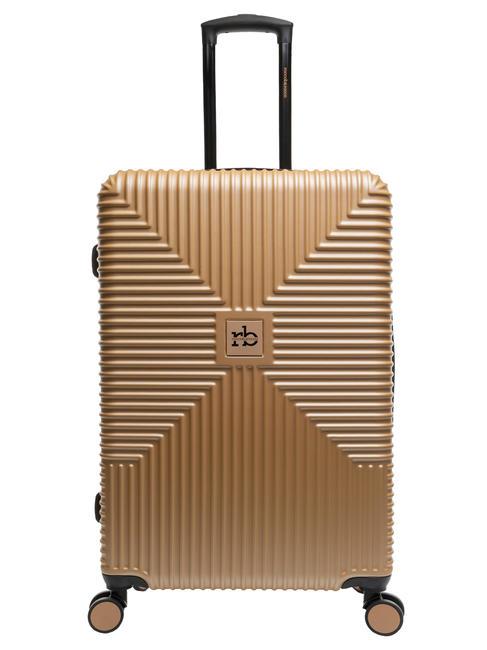 ROCCOBAROCCO ADVENTURE Large size trolley gold - Rigid Trolley Cases