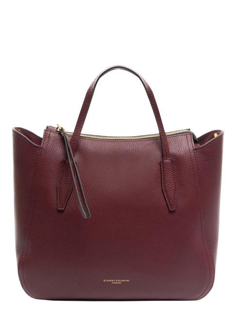 GIANNI CHIARINI MEGAN Handbag, with shoulder strap, in leather red beet - Women’s Bags