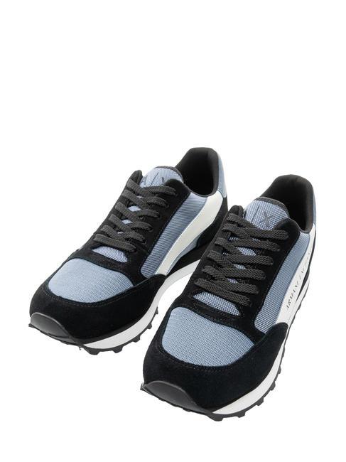 ARMANI EXCHANGE OSAKA Sneakers Man black+blue - Men’s shoes