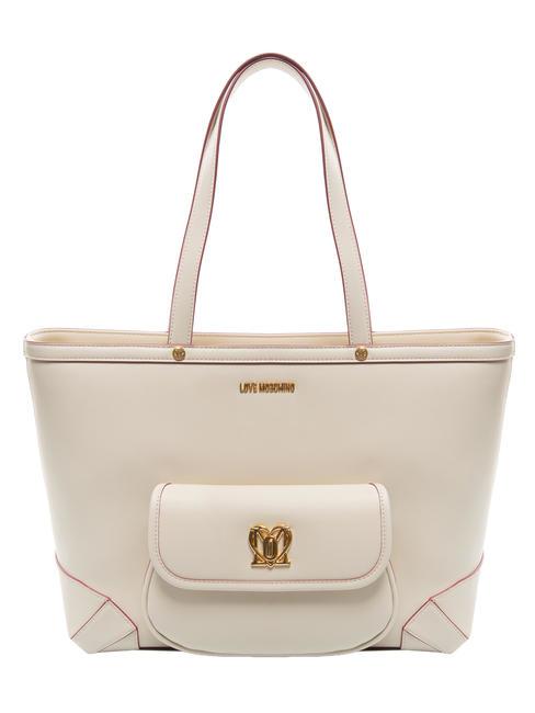 LOVE MOSCHINO TURN LOCK Shopping Bag ivory - Women’s Bags