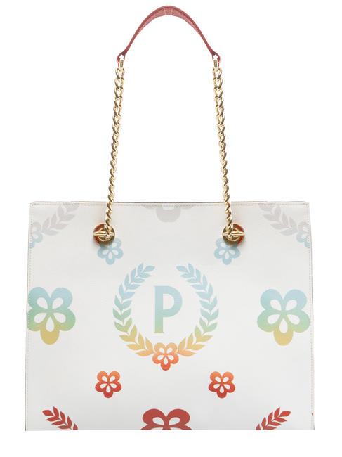 POLLINI HERITAGE  Shopping bag with all over print BLACK FUXY - Women’s Bags