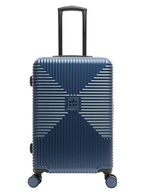 ROCCOBAROCCO ADVENTURE Medium size trolley navy - Rigid Trolley Cases