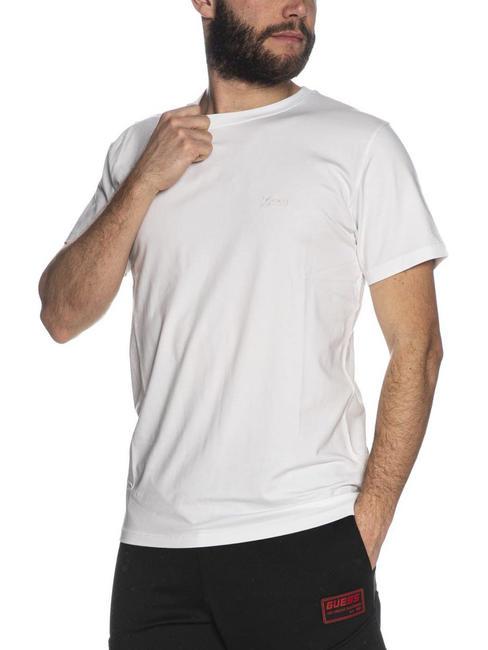 GUESS BASIC PIMA Stretch cotton T-shirt purwhite - T-shirt
