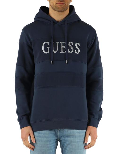 GUESS INSERTED Logo hoodie smartblue - Sweatshirts