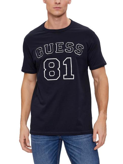 GUESS 81 PATCH Cotton T-shirt smartblue - T-shirt