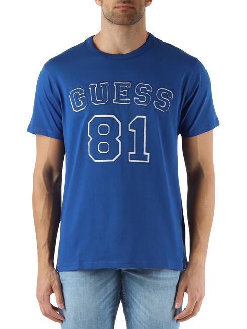GUESS 81 PATCH Cotton T-shirt blumaya - T-shirt