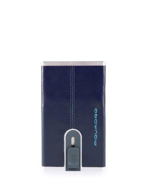 PIQUADRO BLUE SQUARE  Leather card holder blue - Men’s Wallets