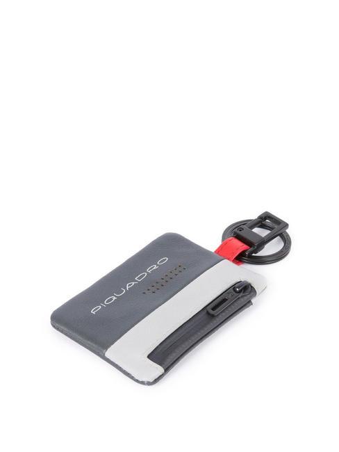 PIQUADRO URBAN  Leather key ring, with connequ grey/black - Key holders