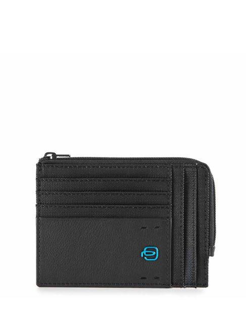 PIQUADRO card holder P16 black chevron - Men’s Wallets