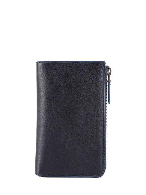 PIQUADRO BLUE SQUARE Vertical leather wallet blue - Men’s Wallets