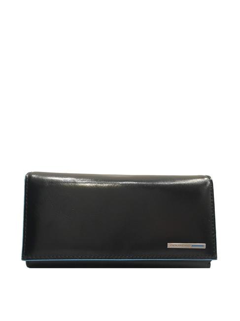 PIQUADRO  BLUE SQUARE Leather wallet Black - Women’s Wallets