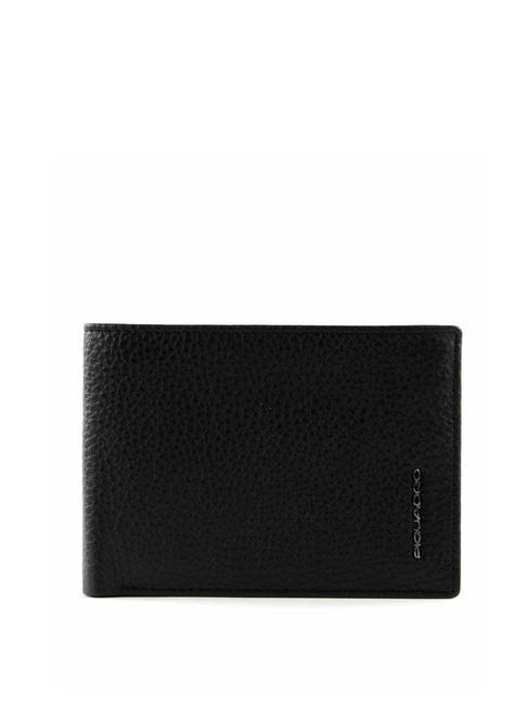 PIQUADRO MODUS SPECIAL Hammered leather wallet Black - Men’s Wallets