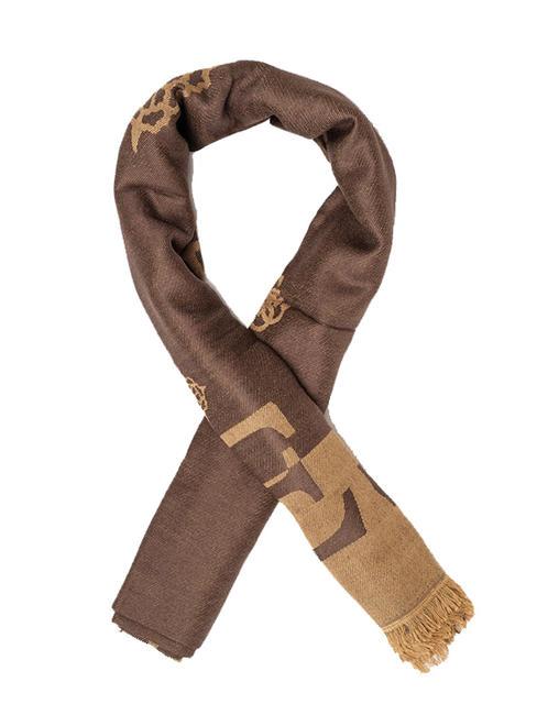 GUESS LORALEE Jacquard scarf brown/ochre - Scarves