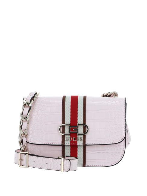 GUESS NELKA St coconut shoulder bag with flap pale pink - Women’s Bags