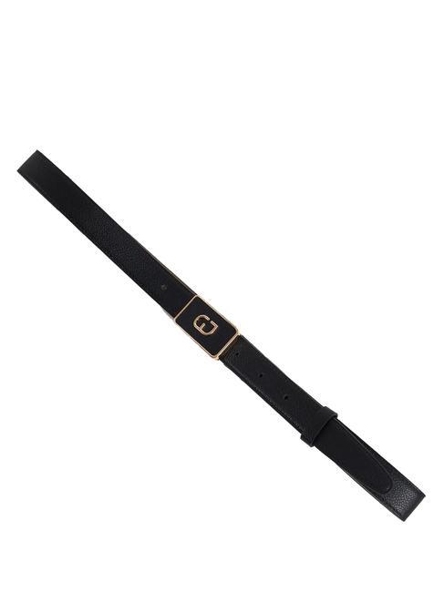 GAUDÌ CLAIRE Shortenable belt with logo buckle BLACK - Belts