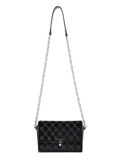 GAUDÌ CHELSIE Mini velvet bag with rhinestones BLACK - Women’s Bags