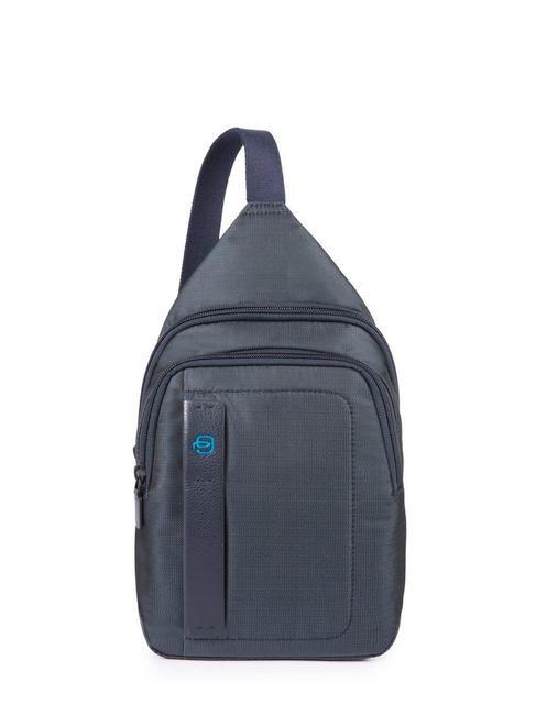 PIQUADRO P16 One-shoulder backpack bag BLUE CHEVRON - Laptop backpacks