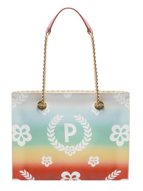 POLLINI HERITAGE  Shopping bag with all over print Ivory / lac - Women’s Bags