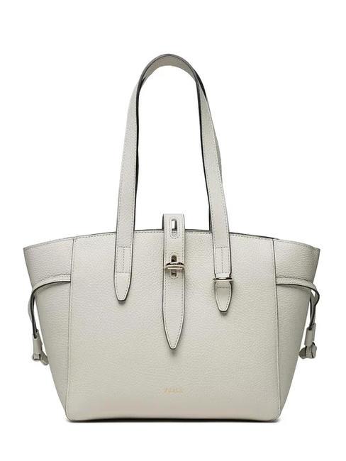 FURLA NET Small leather shopping bag Marshmallow - Women’s Bags