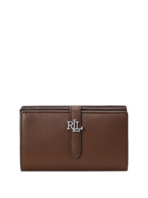 RALPH LAUREN CONTINENTAL Leather wallet dark mahogany - Women’s Wallets