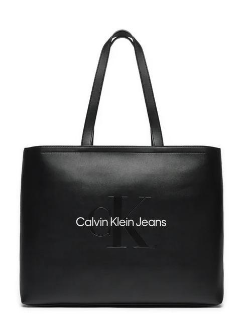 CALVIN KLEIN SCULPTED Tote Shoulder bag black/neutral - Women’s Bags