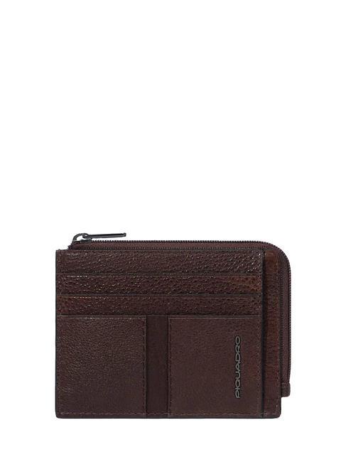 PIQUADRO WOLLEM Flat leather wallet MORO - Men’s Wallets