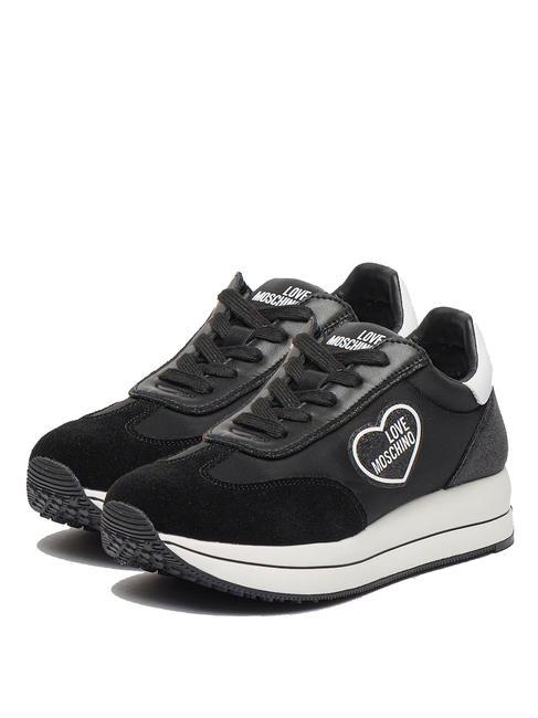 LOVE MOSCHINO RUN 40 Sneakers with glitter inserts Black - Women’s shoes