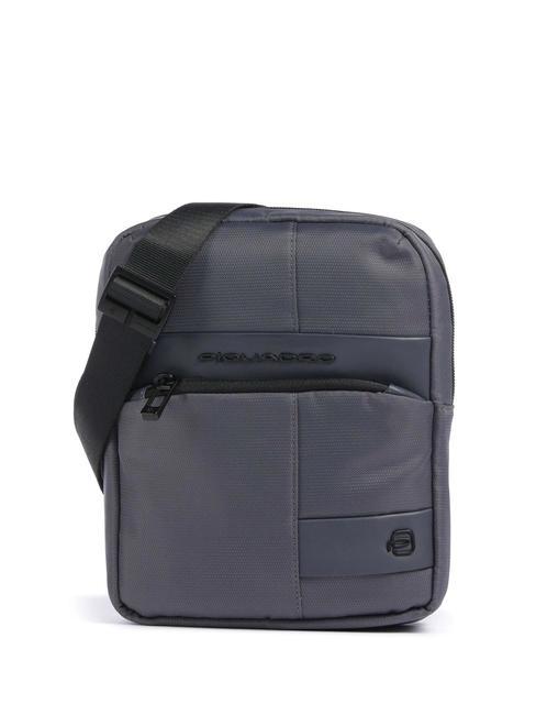 PIQUADRO WOLLEM Fabric and leather iPad mini bag aviation - Over-the-shoulder Bags for Men
