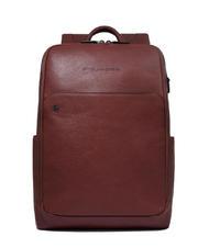 PIQUADRO BLACK SQUARE Leather backpack for 14" laptop LEATHER - Laptop backpacks - 1