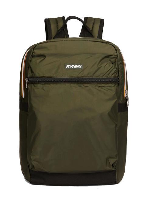 KWAY LAON Nylon backpack green blackish - Backpacks & School and Leisure