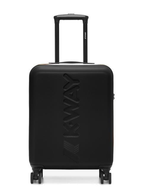 KWAY MAXILOGO Hand luggage trolley black pure/blue md cobalt - Hand luggage