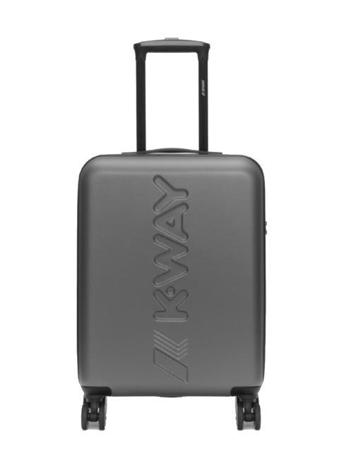 KWAY MAXILOGO Medium size trolley metallic grey - Rigid Trolley Cases