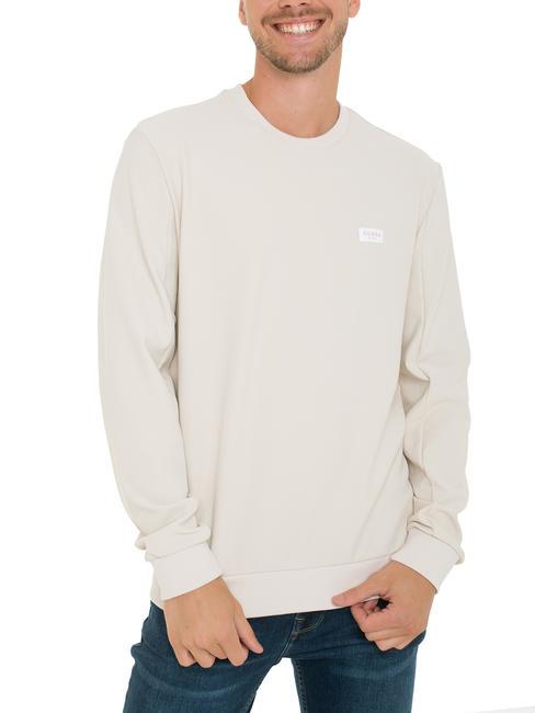 GUESS TECH Crewneck sweatshirt in technical fabric dreamy moon - Sweatshirts