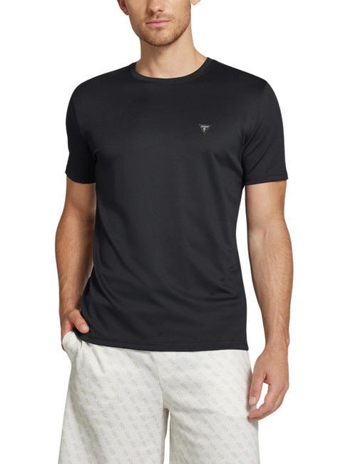 GUESS TECH Regular fit stretch t-shirt jetbla - T-shirt