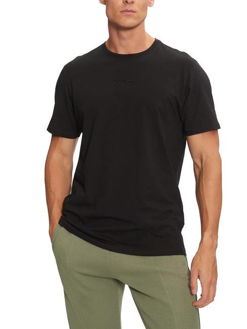 GUESS PIMA Cotton T-shirt with embroidered logo jetbla - T-shirt