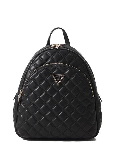 GUESS GIULLY Quilted backpack 2 compartments BLACK - Women’s Bags