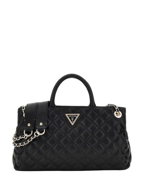 GUESS GIULLY Quilted bag with double handles BLACK - Women’s Bags