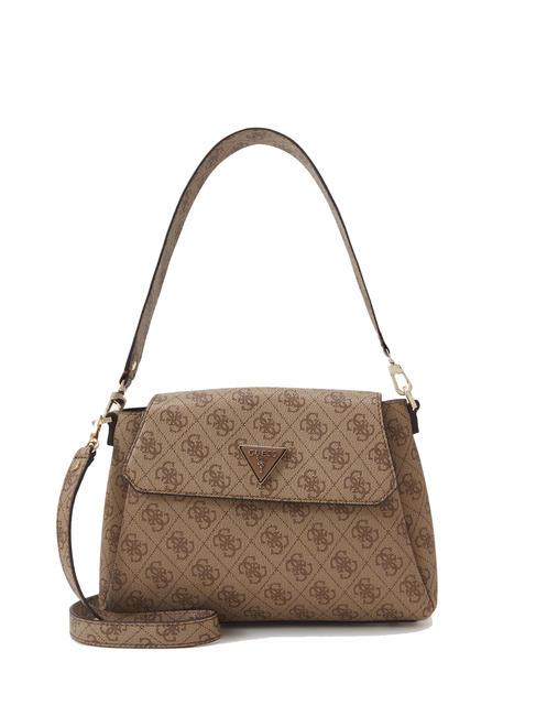 GUESS SORA Shoulder bag with flap MILK LOGO - Women’s Bags